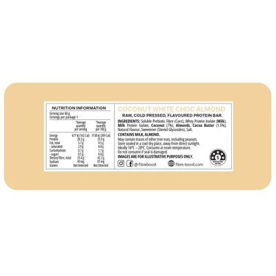 Fibre Boost Protein Bar | Coconut White Choc Almond Nutritional Information