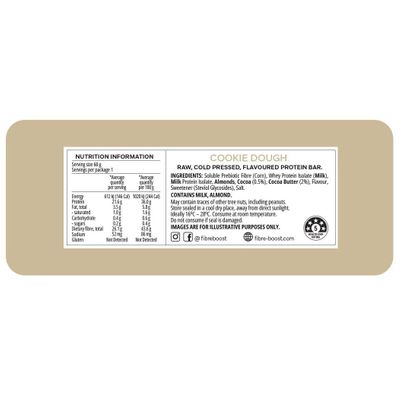 Fibre Boost Protein Bar | Cookie Dough Nutritional Information
