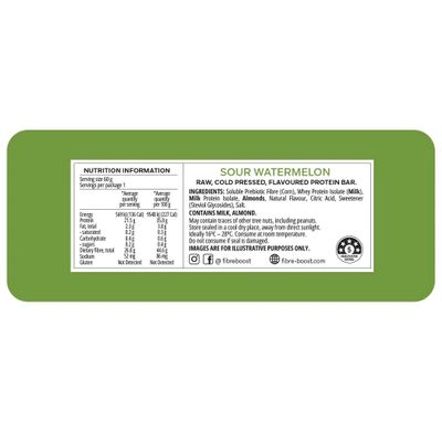 Fibre Boost Protein Bar | Sour Watermelon Nutritional Information