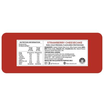 Fibre Boost Protein Bar | Strawberry Cheescake Nutritional Information