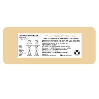 Fibre Boost Protein Bar | White Rocky Road Nutritional Information