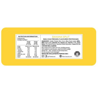 Fibre Boost Protein Bar |  Banana Split Nutritional Information
