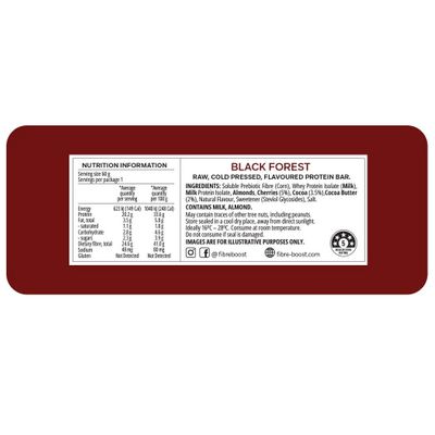 Fibre Boost Protein Bar | Black Forest Nutritional Information