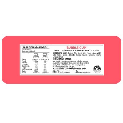 Fibre Boost Protein Bar | Bubble Gum Nutritional Information