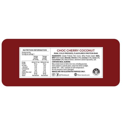Fibre Boost Protein Bar | Choc Cherry Coconut Nutritional Information