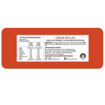 Fibre Boost Protein Bar | Creme Brulee Nutritional Information