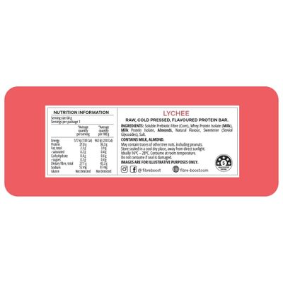 Fibre Boost Protein Bar | Lychee Nutritional Information