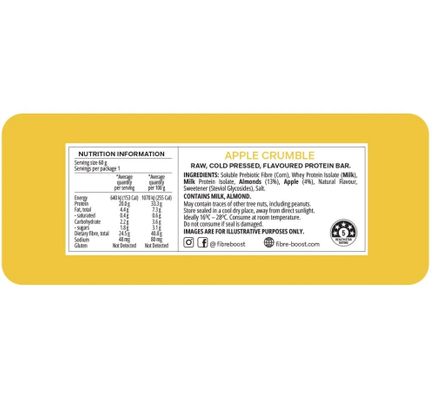 Fibre Boost Protein Bar | Apple Crumble Ingredients
