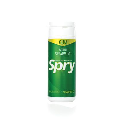 Spry Xylitol Chewing Gum Spearmint Tube 30 Piece