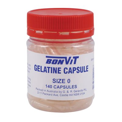 Bonvit Empty Gelatine Capsules Size '0' 140c