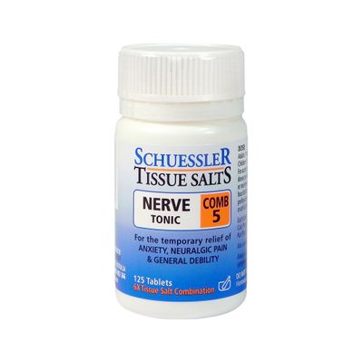 Schuessler Tissue Salts Comb 5 Nerve Tonic Tablets