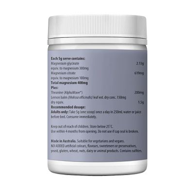 Fusion Magnesium Sleep Calm Mind Powder Ingredients