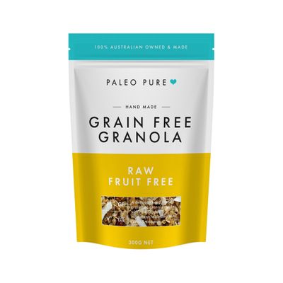 Paleo Pure Org Grain Free Granola Raw Fruit Free 300g
