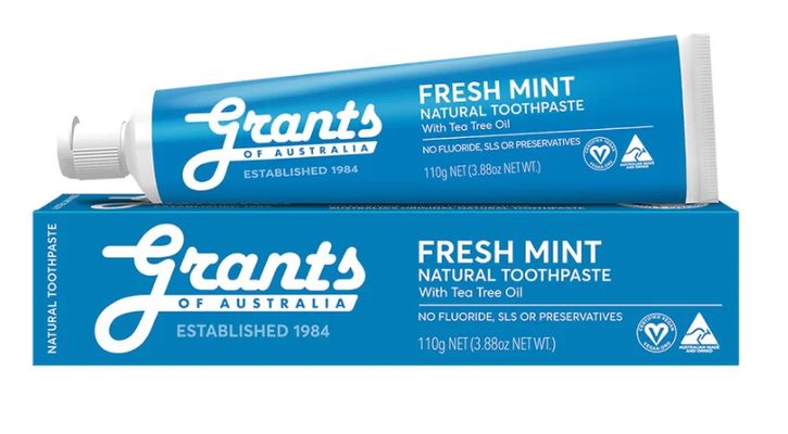 Grants Toothpaste | Fresh Mint with Tea Tree - Fluoride Free