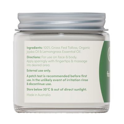 Handmaid Whipped Tallow Face & Body Balm | Lemongrass Information