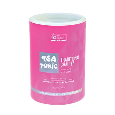 Tea Tonic Organic Traditional Chai Tea Tube 200g