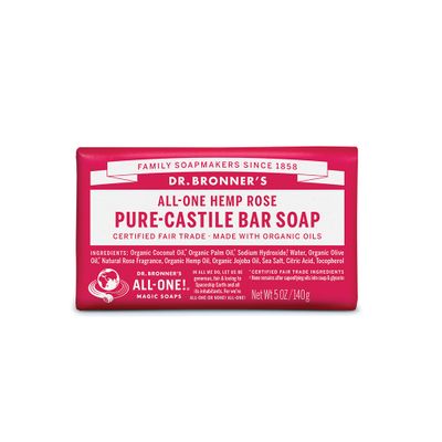 Dr. Bronner's Pure-Castile Bar Soap Rose 140g