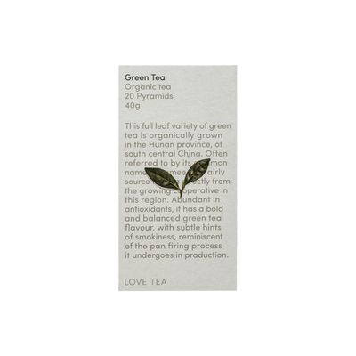 Love Tea Organic Green Tea x 20 Pyramids