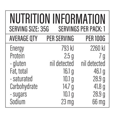 LOCO LOVE Wild Rose Ganache Nutritional Information