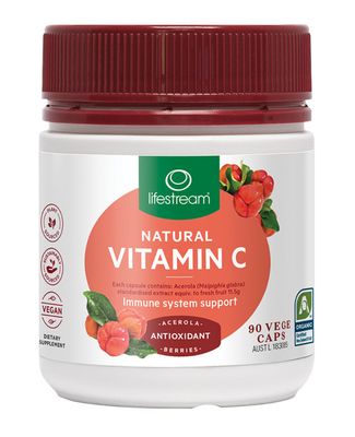 Natural Vitamin C Vegetarian Capsules - Organic Acerola Berries