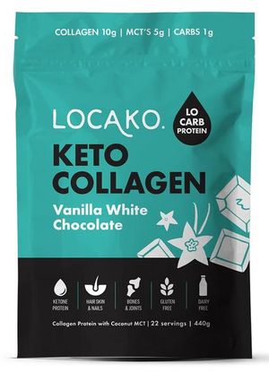Locako Keto Collagen | Vanilla White Chocolate