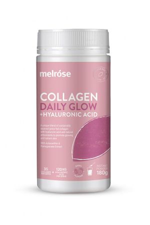 Melrose Collagen Daily Glow + Hyaluronic Acid Berry Flavour Instant Powder