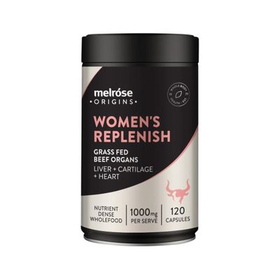Melrose Origins Womens Replenish (Grass Fed Beef Organs 1000mg: Liver + Cartilage + Heart)