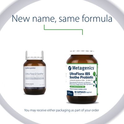 Metagenics UltraFlora IBS Soothe Probiotic New Label