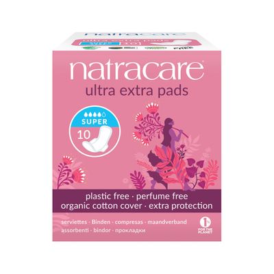 Natracare Ultra Extra Pads | Super with Organic Cotton Cover