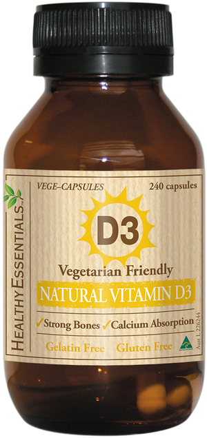 Healthy Essentials Natural Vitamin D3 (Vegetarian Friendly)