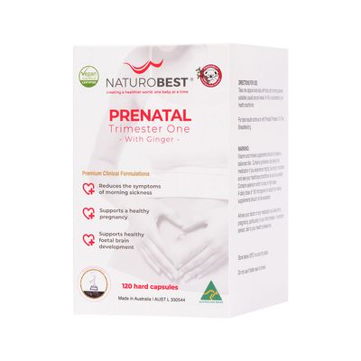 NaturoBest Prenatal Trimester One with Ginger 120 capsules