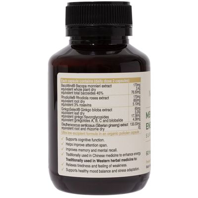 NaturoElite Memory & Energy Support Ingredients