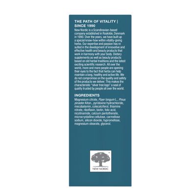 New Nordic Active Magnesium Citrate Ingredients