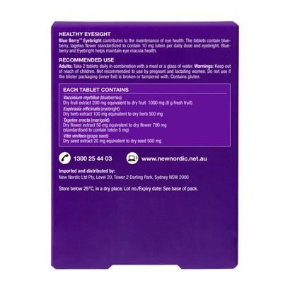 New Nordic Blue Berry Eye Bright Contents