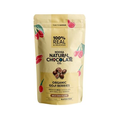 Noosa Natural Goji Berries Milk Chocolate 125g