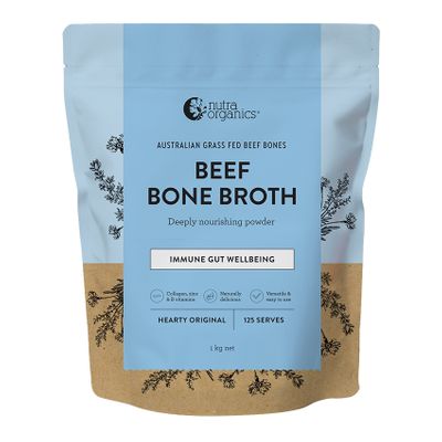 Nutra Organics Beef Bone Broth 1kg Powder
