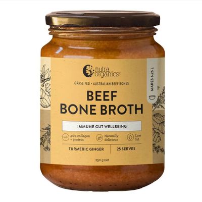 Nutra Organics Beef Bone Broth Concentrate - Turmeric Ginger