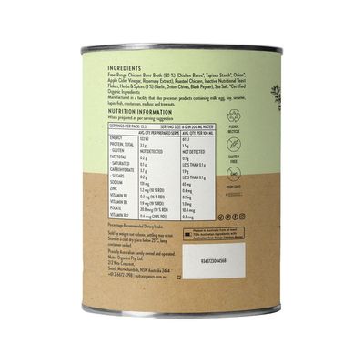 Nutra Organics Chicken Bone Broth Powder Ingredients