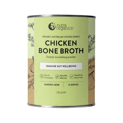 Nutra Organics Chicken Bone Broth Powder - Garden Herb