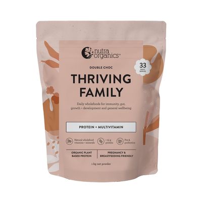 Nutra Organics Thriving Family Protein | Double Choc 1kg