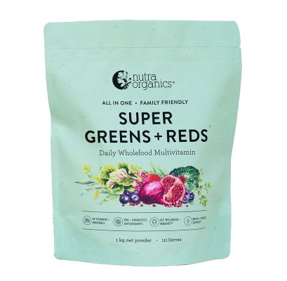 Nutra Organics Super Greens + Reds Powder 1kg - AustralianVitamins.com