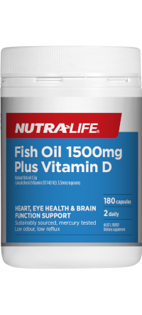 NutraLife Fish Oil 1500mg Plus Vitamin D