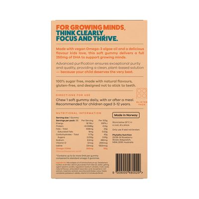 Phytality KIDS Clean Omega-3 DHA Soft Gummies Ingredients