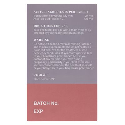 Perdays Iron & Vitamin C Ingredients