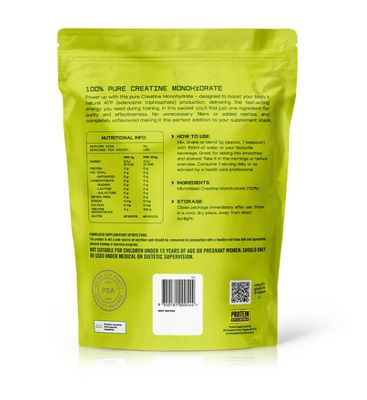 Protein Supplies Australia Creatine 500g back