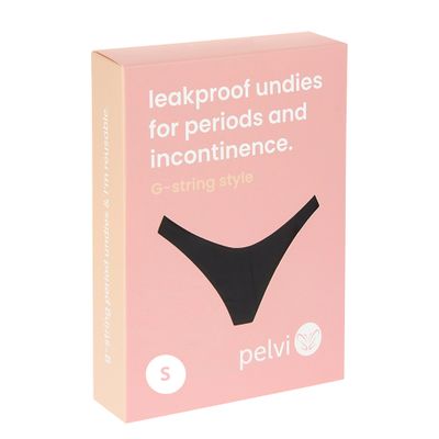 Pelvi Underwear Leakproof G String Black S