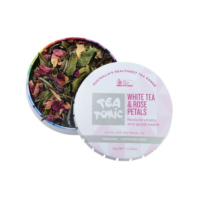 Tea Tonic Organic White Tea and Rose Petals Tea TravlTin 10g