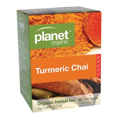Planet Organic Turmeric Chai Herbal Tea x 25 Tea Bags