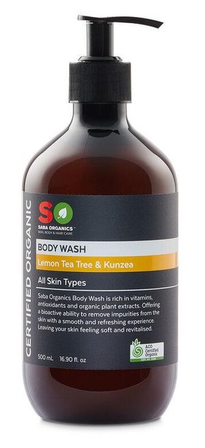 Saba Organics Body Wash Lemon Tea Tree & Kunzea