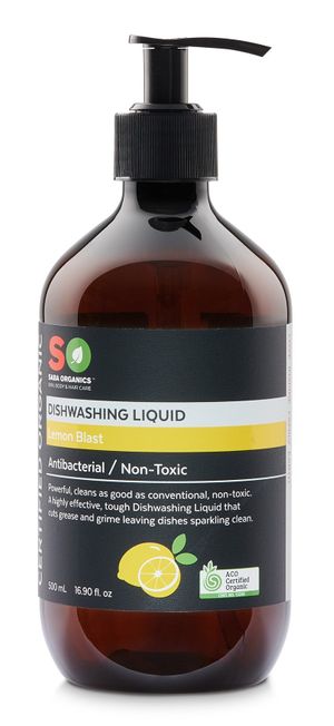 Saba Organics Dishwashing Liquid | Lemon Blast